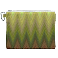 Zig Zag Chevron Classic Pattern Canvas Cosmetic Bag (xxl)