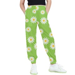 Daisy Flowers Floral Wallpaper Kids  Joggers by Apen