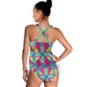 Checkerboard Squares Abstract Texture Patterns Tankini Set View2