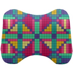 Checkerboard Squares Abstract Texture Patterns Head Support Cushion