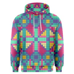 Checkerboard Squares Abstract Texture Patterns Men s Overhead Hoodie