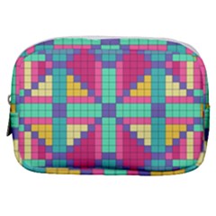 Checkerboard Squares Abstract Texture Patterns Make Up Pouch (small) by Apen