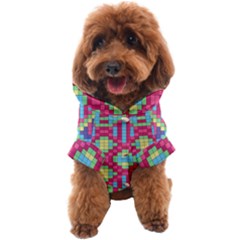 Checkerboard Squares Abstract Texture Pattern Dog Coat by Apen