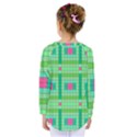 Checkerboard Squares Abstract Kids  Long Sleeve T-Shirt View2