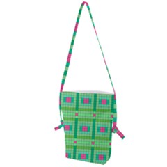 Checkerboard Squares Abstract Folding Shoulder Bag