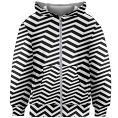 Zigzag Chevron Pattern Kids  Zipper Hoodie Without Drawstring by Dutashop