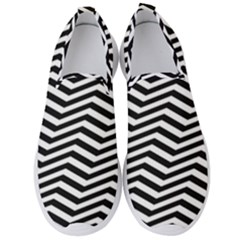 Zigzag Chevron Pattern Men s Slip On Sneakers by Dutashop