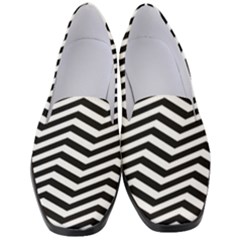 Zigzag Chevron Pattern Women s Classic Loafer Heels by Dutashop