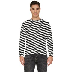 Zigzag Chevron Pattern Men s Fleece Sweatshirt by Dutashop