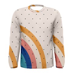 Retro Abstract Geometric Men s Long Sleeve T-shirt by Modalart