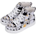 Flower Shape Abstract Pattern Kids  Hi-Top Skate Sneakers View2