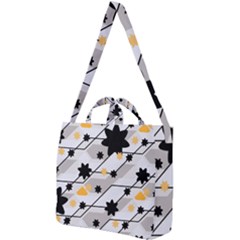 Flower Shape Abstract Pattern Square Shoulder Tote Bag by Modalart
