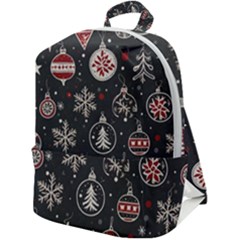 Christmas Decoration Winter Xmas Zip Up Backpack by Modalart