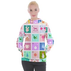 Christmas Wreath Advent Women s Hooded Pullover