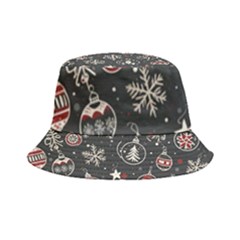 Christmas Decoration Winter Xmas Inside Out Bucket Hat by Modalart