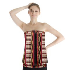 Textile Pattern Abstract Fabric Strapless Top by Modalart