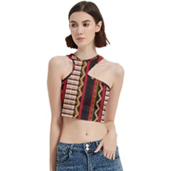 Textile Pattern Abstract Fabric Cut Out Top by Modalart