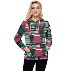 Christmas Trees Women s Lightweight Drawstring Hoodie