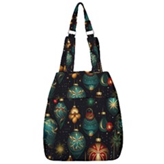 Christmas Ornaments Center Zip Backpack