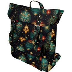 Christmas Ornaments Buckle Up Backpack by Modalart