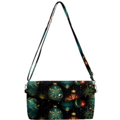 Christmas Ornaments Removable Strap Clutch Bag
