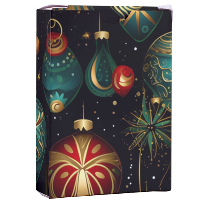 Christmas Ornaments Playing Cards Single Design (Rectangle) with Custom Box