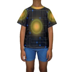 Technology System Kids  Short Sleeve Swimwear