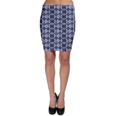 Geometric Monochrome Triangle Bodycon Skirt