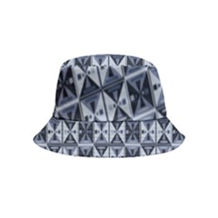 Geometric Monochrome Triangle Bucket Hat (kids) by Bedest