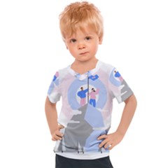 Achievement Success Mountain Clouds Kids  Sports T-Shirt