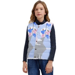 Achievement Success Mountain Clouds Kid s Button Up Puffer Vest	 by Modalart