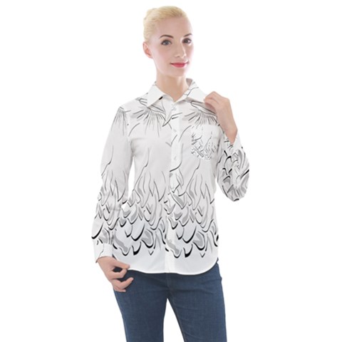 Eagle Birds Of Prey Raptor Women s Long Sleeve Pocket Shirt by Modalart