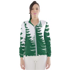 Pine Trees Spruce Tree Women s Windbreaker