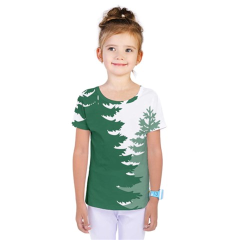 Pine Trees Spruce Tree Kids  One Piece T-shirt by Modalart