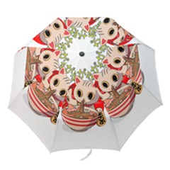 Ramen Cat Noodles Cute Japanes Folding Umbrellas by Modalart