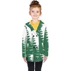 Pine Trees Spruce Tree Kids  Double Breasted Button Coat by Modalart