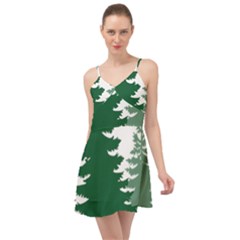 Pine Trees Spruce Tree Summer Time Chiffon Dress by Modalart