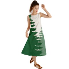 Pine Trees Spruce Tree Summer Maxi Dress