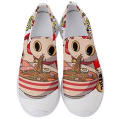 Ramen Cat Noodles Cute Japanes Men s Slip On Sneakers by Modalart