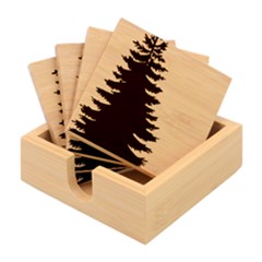 Pine Trees Spruce Tree Bamboo Coaster Set by Modalart