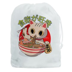 Ramen Cat Noodles Cute Japanes Drawstring Pouch (3xl) by Modalart