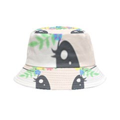 Unicorn Rabbit Hare Wreath Cute Inside Out Bucket Hat by Modalart