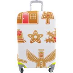 Gingerbread Food Snack Seasonal Luggage Cover (large) by Modalart