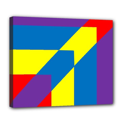 Colorful Red Yellow Blue Purple Deluxe Canvas 24  X 20  (stretched) by Grandong