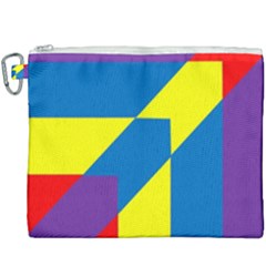 Colorful Red Yellow Blue Purple Canvas Cosmetic Bag (xxxl) by Grandong