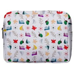 Snail Butterfly Pattern Seamless Make Up Pouch (large)