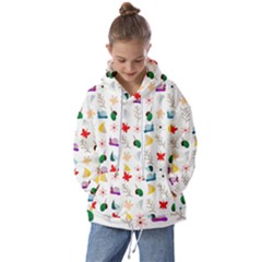 Snail Butterfly Pattern Seamless Kids  Oversized Hoodie