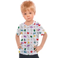 Snail Butterfly Pattern Seamless Kids  Sports T-shirt