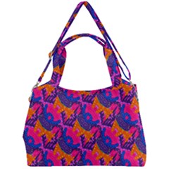 Purple Blue Abstract Pattern Double Compartment Shoulder Bag