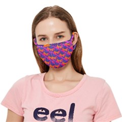 Purple Blue Abstract Pattern Crease Cloth Face Mask (adult) by Bedest
